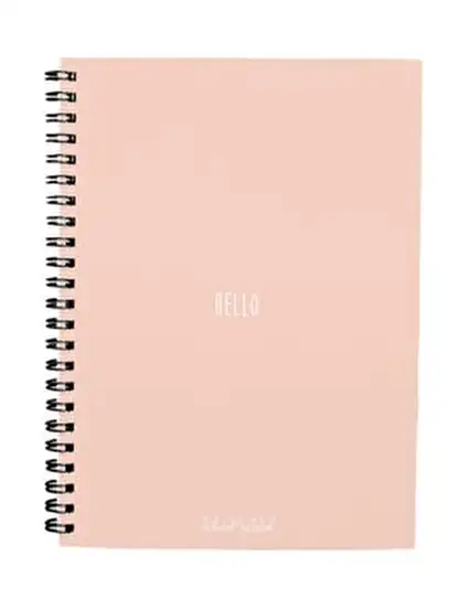 N071 A5 Tasarım Spiralli Defter - Hello