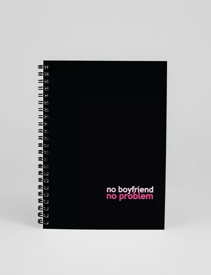 N098 A5 Tasarım Spiralli Defter - No Boyfriend