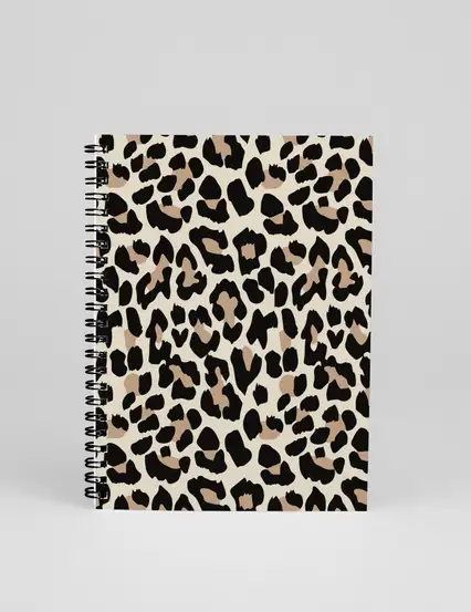 N100 A5 Tasarım Spiralli Defter - Leopar