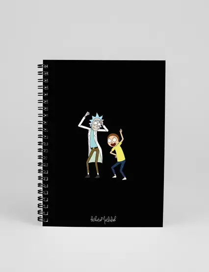 N063 A5 Tasarım Spiralli Defter - Rick and Morty