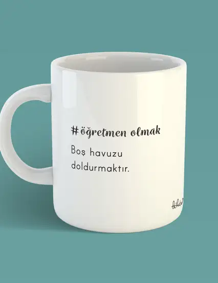 Matematik Öğretmenine Hediye Boş Havuzu Doldurmak Kupa Bardak Mug