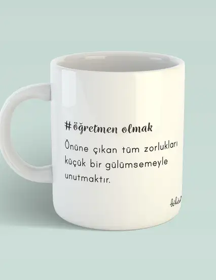 Öğretmene Hediye Küçük Bir Gülümseme Kupa Bardak Mug