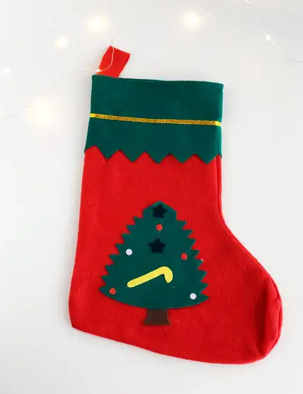 Yılbaşı hediyeleri - Çorap Şeklinde Hediye torbası - Ağaç