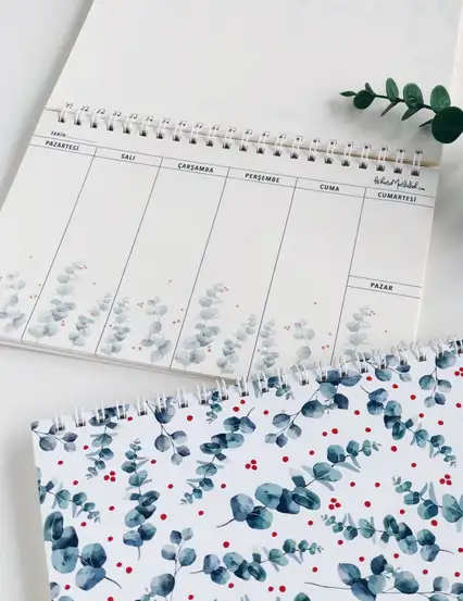 Haftalık Planlayıcı Defter - Okaliptus Yaprakları