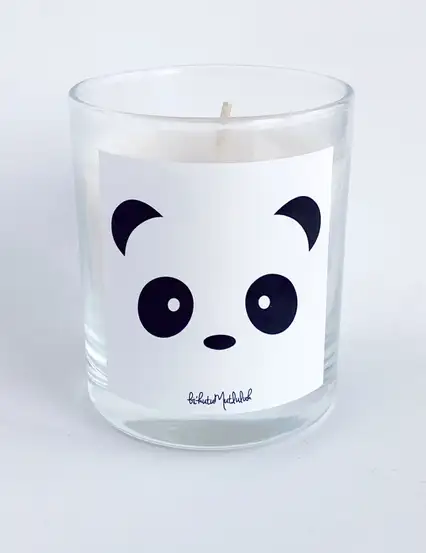 Mum n064 - Sevimli Panda Kokulu Bardak Mum