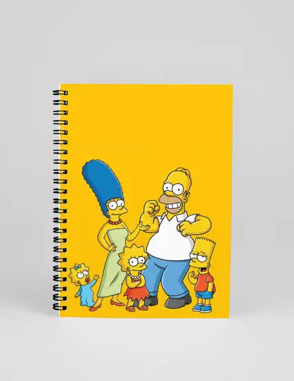 N0119 A5 Tasarım Spiralli Defter - Simpsons Family