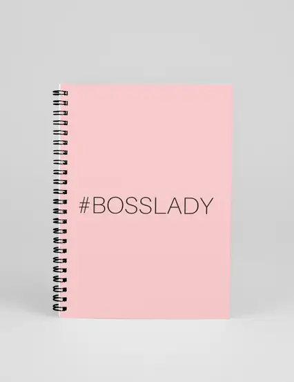 N0124 A5 Tasarım Spiralli Defter - Boss Lady