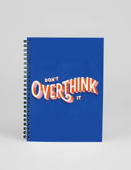 N0130 A5 Tasarım Spiralli Defter - Don't Overthink It