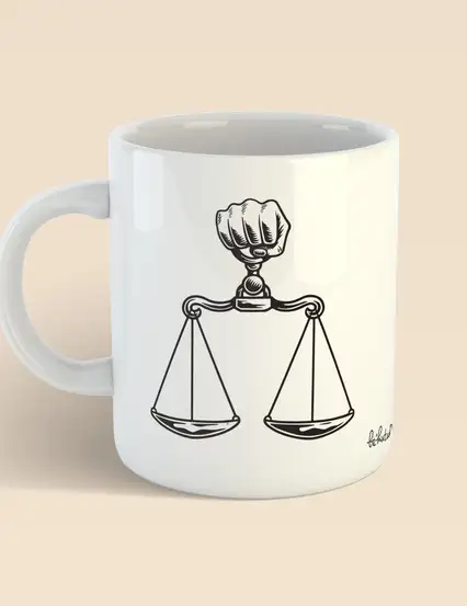 Avukat hediyeleri - vintage adalet terazisi avukat kupa