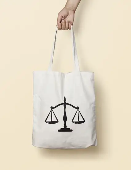 Avukat hediyeleri - adalet terazisi avukat bez çanta