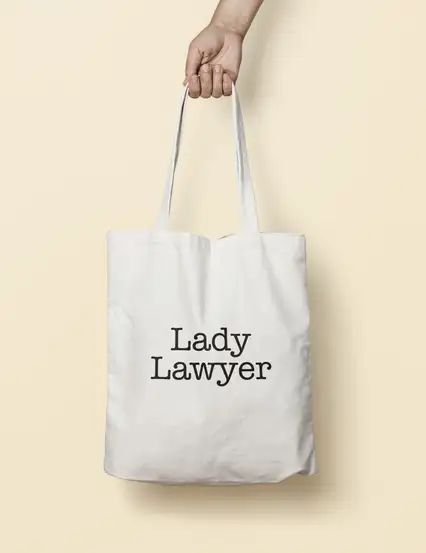 Avukat hediyeleri - Lady Lawyer kadın avukat bez çanta