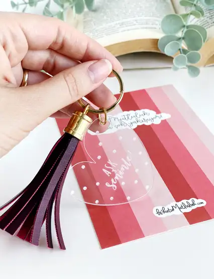 Şeffaf Anahtarlık - Aşk Seninle Anahtarlık