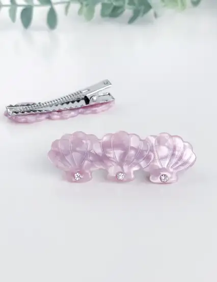 Toka Çeşitleri - Taşlı Pembe Midye Toka