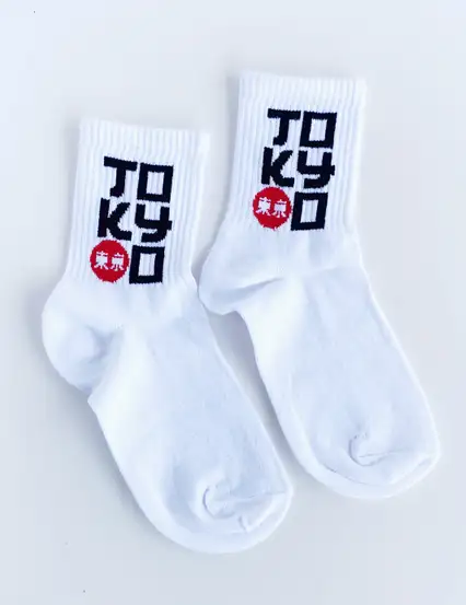 Çorap N139 - TOKYO Beyaz Soket Çorap