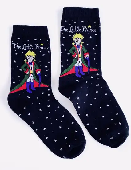 Çorap N217 - Little Prince Küçük Prens Siyah Çorap