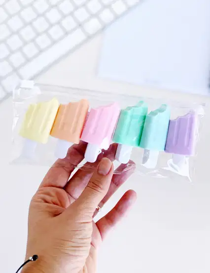 Dondurma Fosforlu Kalemler 6lı Mini Boy Pastel Renkler