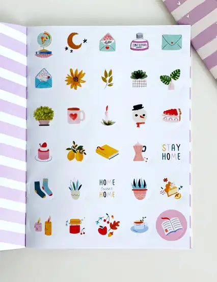Pastel Hayaller Lila Etiket Kitabı - Girl Boss Sticker Book