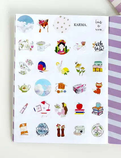 Pastel Hayaller Lila Etiket Kitabı - Girl Boss Sticker Book
