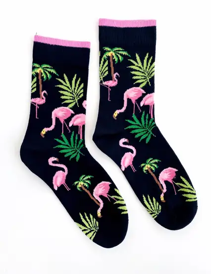 Çorap N261 - Siyah Flamingo Çorap