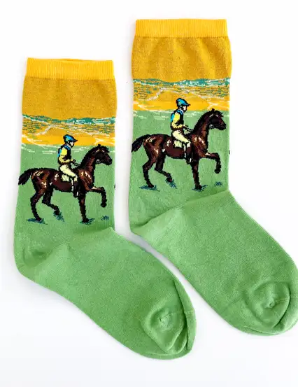 Çorap N354 -  Tablo Serisi - Yeşil Race Horse Jokey Çorap