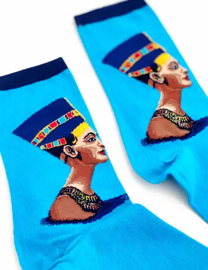 Çorap N359 -  Tablo Serisi - Turkuaz Nefertiti Çorap