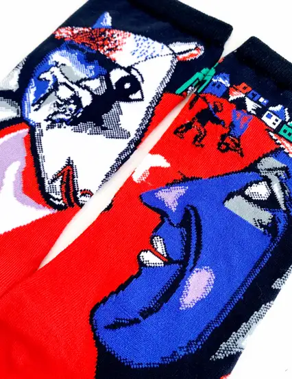 Çorap N363 -  Tablo Serisi - Turuncu I And The Village Çorap