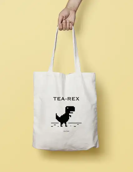 Bez Çanta - Piksel Tea-Rex  Bez Çanta