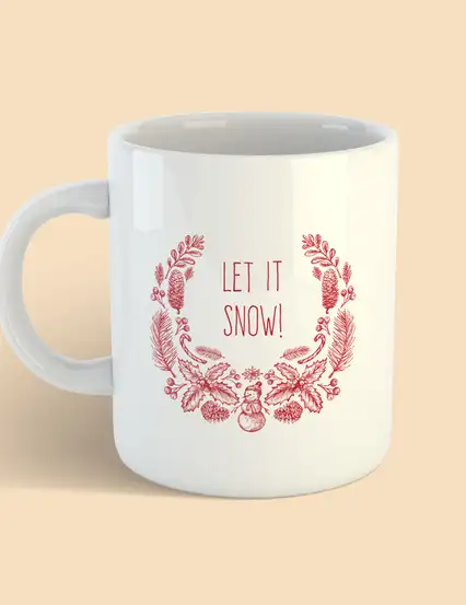 Yılbaşı Serisi Let It Snow Kupa Bardak