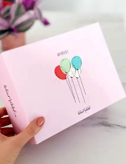 Hep Mutlu Ol Balonlar Doğum Günü Hediye Kutusu ( Sadece Kutu )