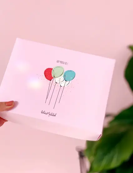 Hep Mutlu Ol Balonlar Doğum Günü Hediye Kutusu ( Sadece Kutu )