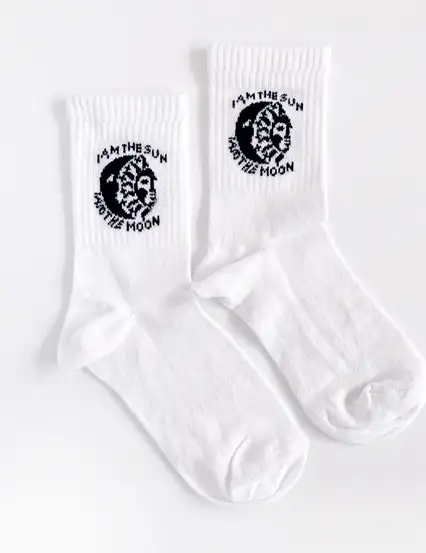 Çorap N388 Beyaz Serisi - Moon Çorap