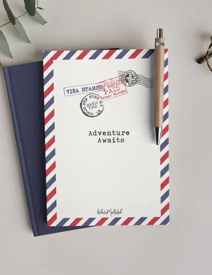 Adventure Awaits Pasaport Defter - Çizgisiz Defter Serisi