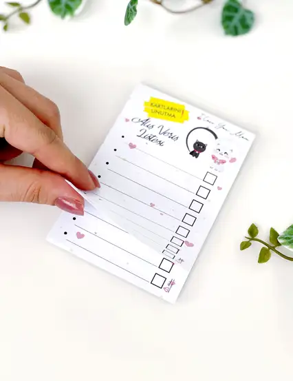 Kediler Alışveriş Listesi Defter