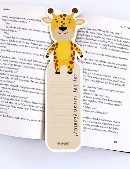 Sevimli Hayvanlar Kitap Ayracı - Zürafa
