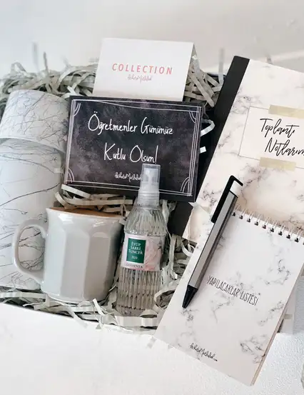 Collection Bikutumutluluk Marble Mermer Öğretmene Hediye Kutusu