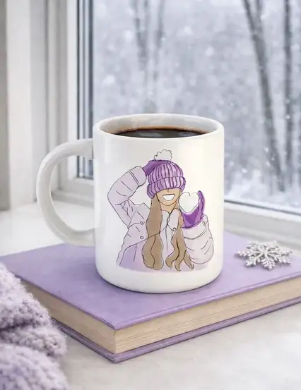 Mutlu Kış Bikutumutluluk Kızı Kupa