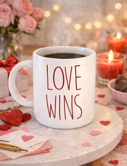 Love Wins Sevgiliye Hediye Aşk Kupa