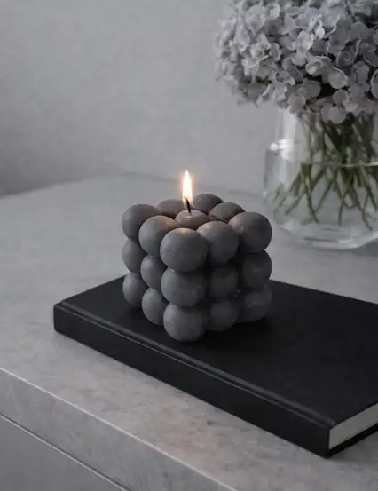 Bubble  Koyu Gri Kokulu Mum