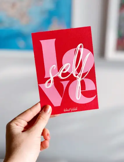 Self Love Motto Kartı Kartpostal