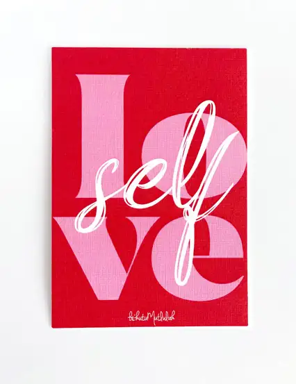 Self Love Motto Kartı Kartpostal