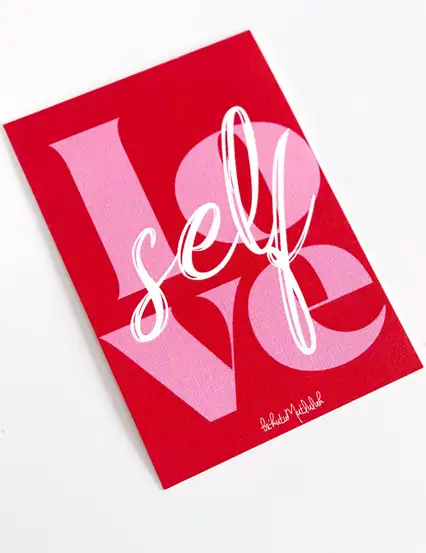 Self Love Motto Kartı Kartpostal