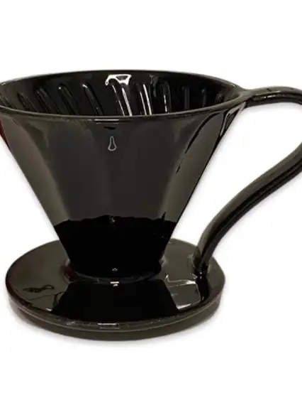 V60 Dripper Seramik Kahve Demleme Siyah