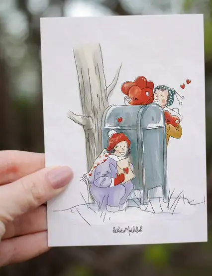 Aşk Oyunu Motto Kartı Kartpostal