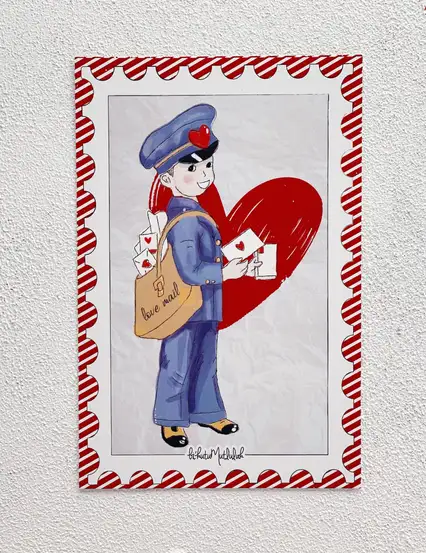Aşk Postası Motto Kartı Kartpostal