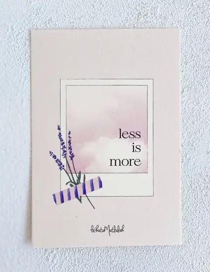 Less is More Motto Kartı Kartpostal