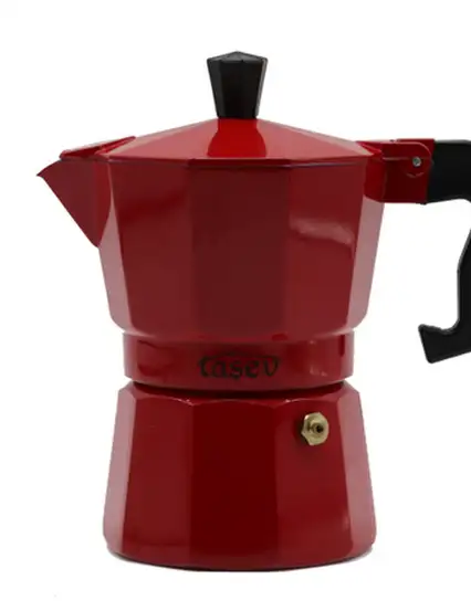 Kırmızı Moka Pot - Ocak Üstü İtalyan Espresso Makinesi