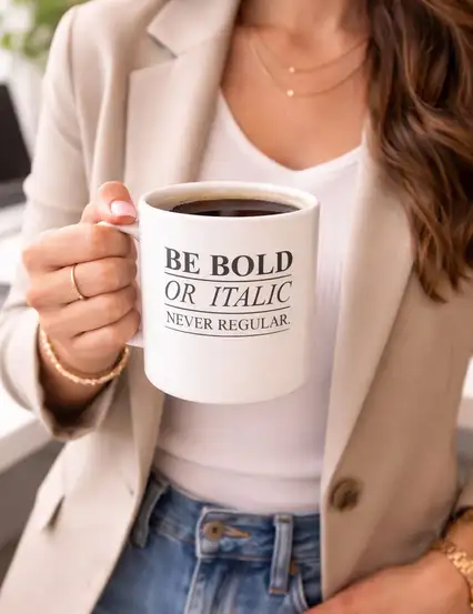 Grafik Tasarımcı Serisi Never Regular Kupa