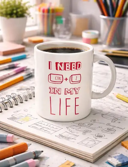 Grafik Tasarımcı Serisi I Need Ctrl +Z Kupa