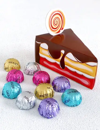 Çikolatalı Pasta Melodi Mini Çikolata Kutusu