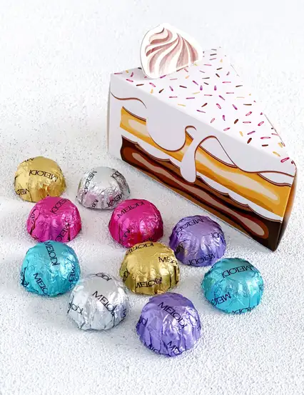 Vanilyalı Pasta Melodi Mini Çikolata Kutusu